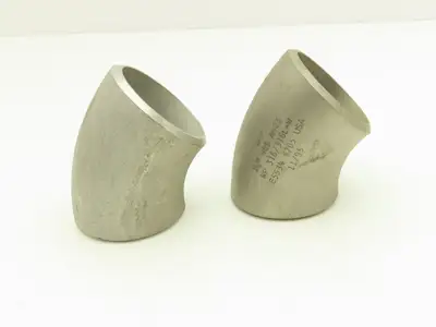 316L SCH 40S Stainless Steel 45° Elbow 1-1/2" Butt Weld Lot of 16
