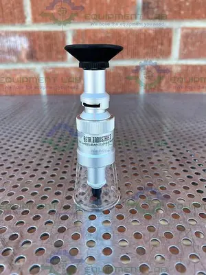 USED BETA PRECISION INDUSTRIES PEAK STAND MICROSCOPE 50X W/ ELECTRONIC RULER 80"