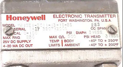 NEW HONEYWELL Y412E1-3011-13-10-55 TRANSMITTER W/ SD-1-150 SENSOR