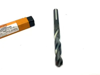 USED HERTEL REDUCED SHANK DRILL BIT: 17/32" DIA, 1/2" SHANK DIA, 118 DEG