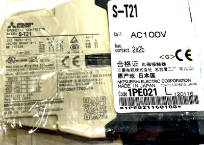 NEW MITSUBISHI S-T21 CONTACTOR 100V ST21