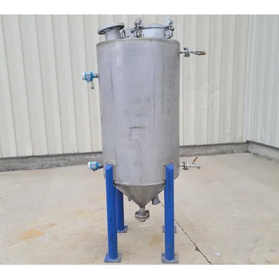 Used Stainless Steel 130 Gallon Cone Bottom Tank