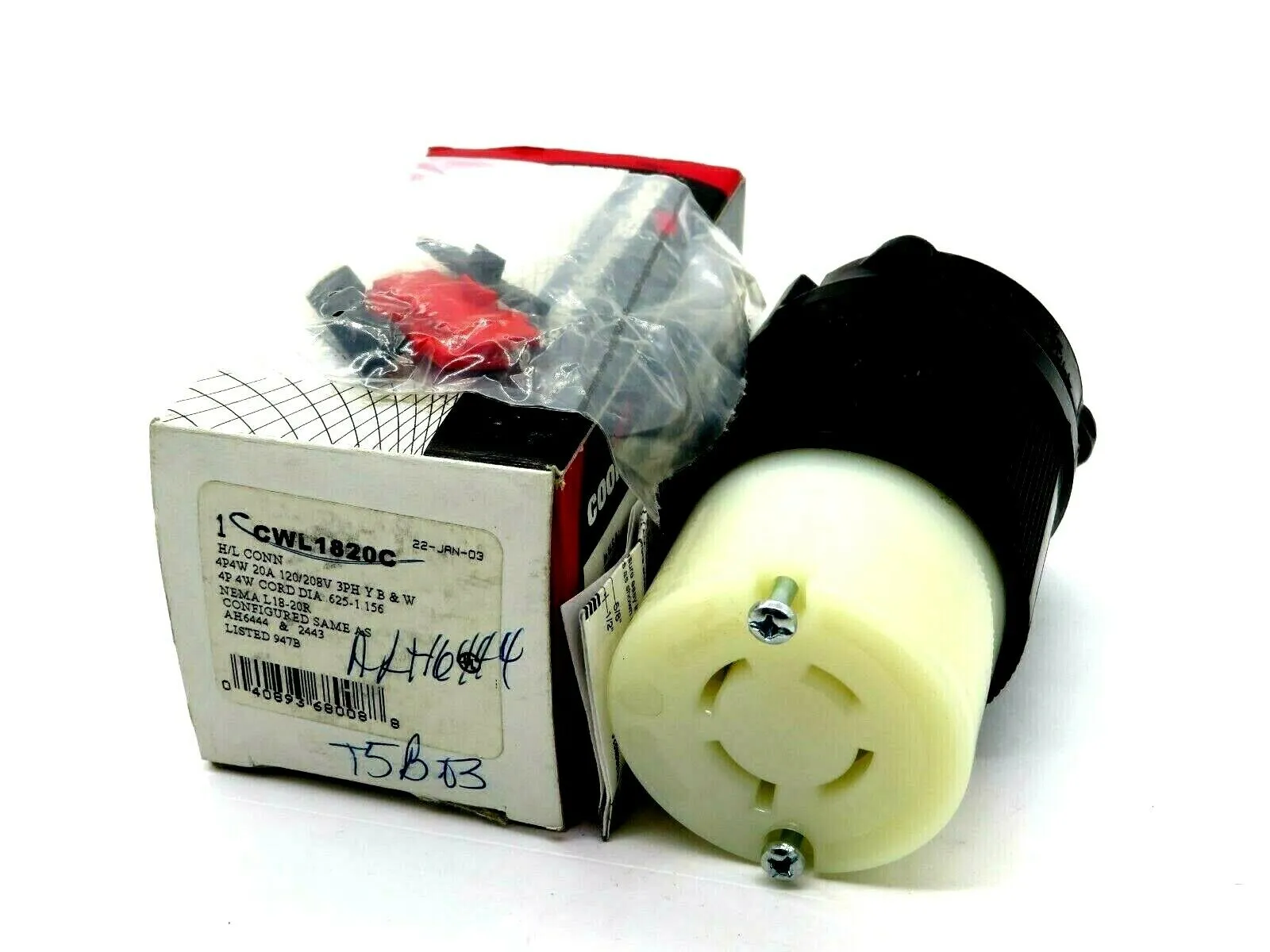 NEW COOPER CWL1820C PLUG 20 AMP 120/208V