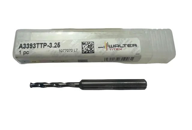 Walter-Titex 3.25mm Solid Carbide Drill Coolant Thru TiAlN Tip Coated