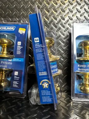 Schlage Keep It Private Privacy Door Locks G2 Grade 2 - Brass Finish - 4-Pack