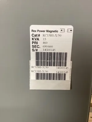 TEMCo 15 Kva 3 Phase Outdoor Transformer;  RC15H1-X/50