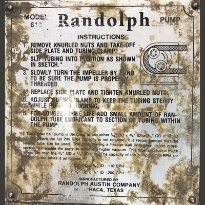 200 GPH Randolph Metering Pump