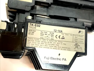 USED FUJI ELECTRIC CONTACTOR W/ TK-E02 OVERLOAD - 3-PHASE MOTOR STARTER
