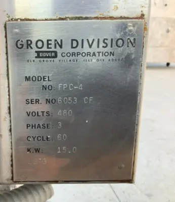 152-0808 Groen 30 Gallon Tilting Skillet