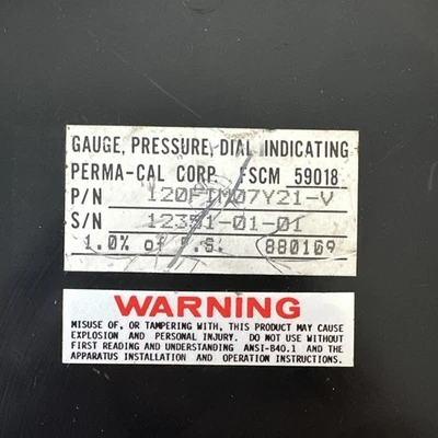USED Perma-Cal 120FIB07Y21-V