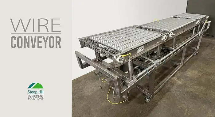 114"L Three-Section Wire Conveyor