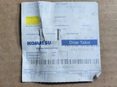 NEW KOMATSU 709-10-68500