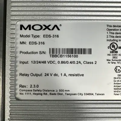 Moxa EDS-316 Industrial Ethernet Switch (BIN-7.1.4)