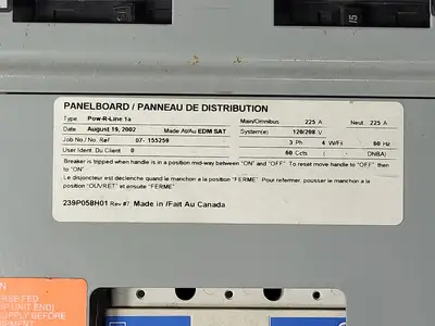 Used 2002 CUTLER-HAMMER POW-R-LINE 1A Switchgears British Columbia CA | Lenmark #835327