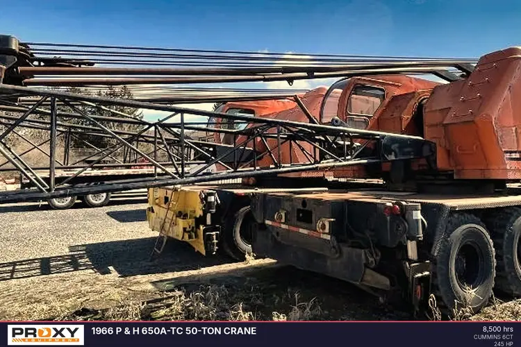 Used 1966 P & H 650A-TC 50-TON CRANE Truck-Mounted Cranes Pennsylvania US | Proxy Equipment #1384916