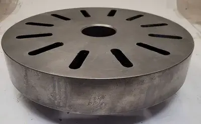 D1-6 LATHE FACE PLATE, 14.5IN OVERALL DIAMETER, D1-6 MOUNT, 2-3/4IN THROUGH HOLE