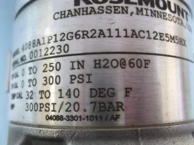 USED Rosemount 4088 A1P12G4R2A111AC12E5M5HX