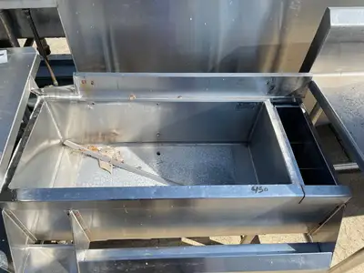 Used Falcon Restaurant Supply Used 42" Under Bar Ice Bin with Speed Rail and Blender Shelf - SS149 Underbar Equipment Illinois US | Falcon Restaurant Supply #1376021