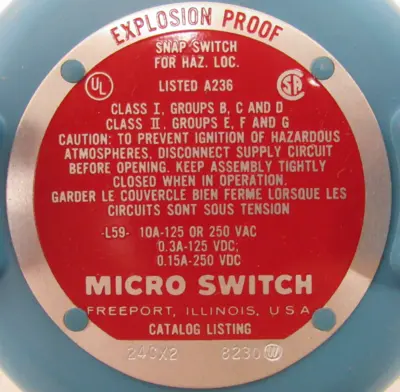 NEW MICROSWITCH 24CX2 SNAP SWITCH