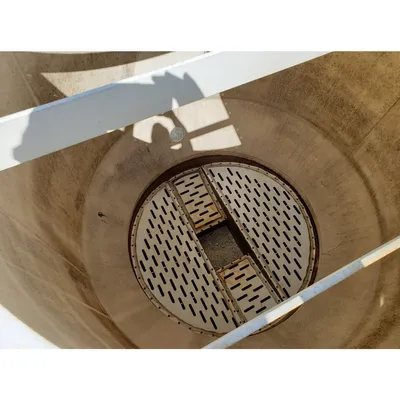 Used 175 cu/ft KISE Air Pad Bin Bottom Receiving Hopper with Fluidizing Bottom