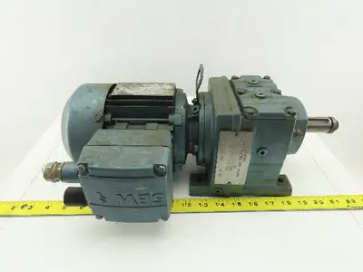 Sew Eurodrive R37DT71C4TFIS 1/3HP Motor 230/460V 3Ph W/44.81:1 Inline Gearbox