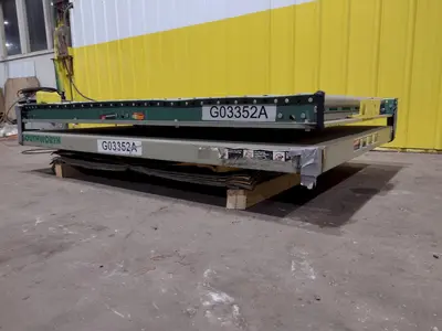 3000 LB X 72" X 48" SOUTHWORTH MODEL #LS4-36 HYDRAULIC SCISSOR LIFT TABLE WITH ROTATING,110V SINGLE PHASE: STOCK #20938