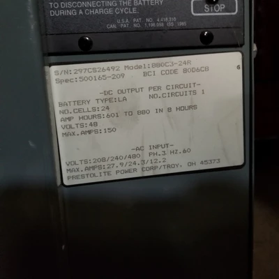 Hobart 250CII ‘R’ Series Forklift Battery Charger
