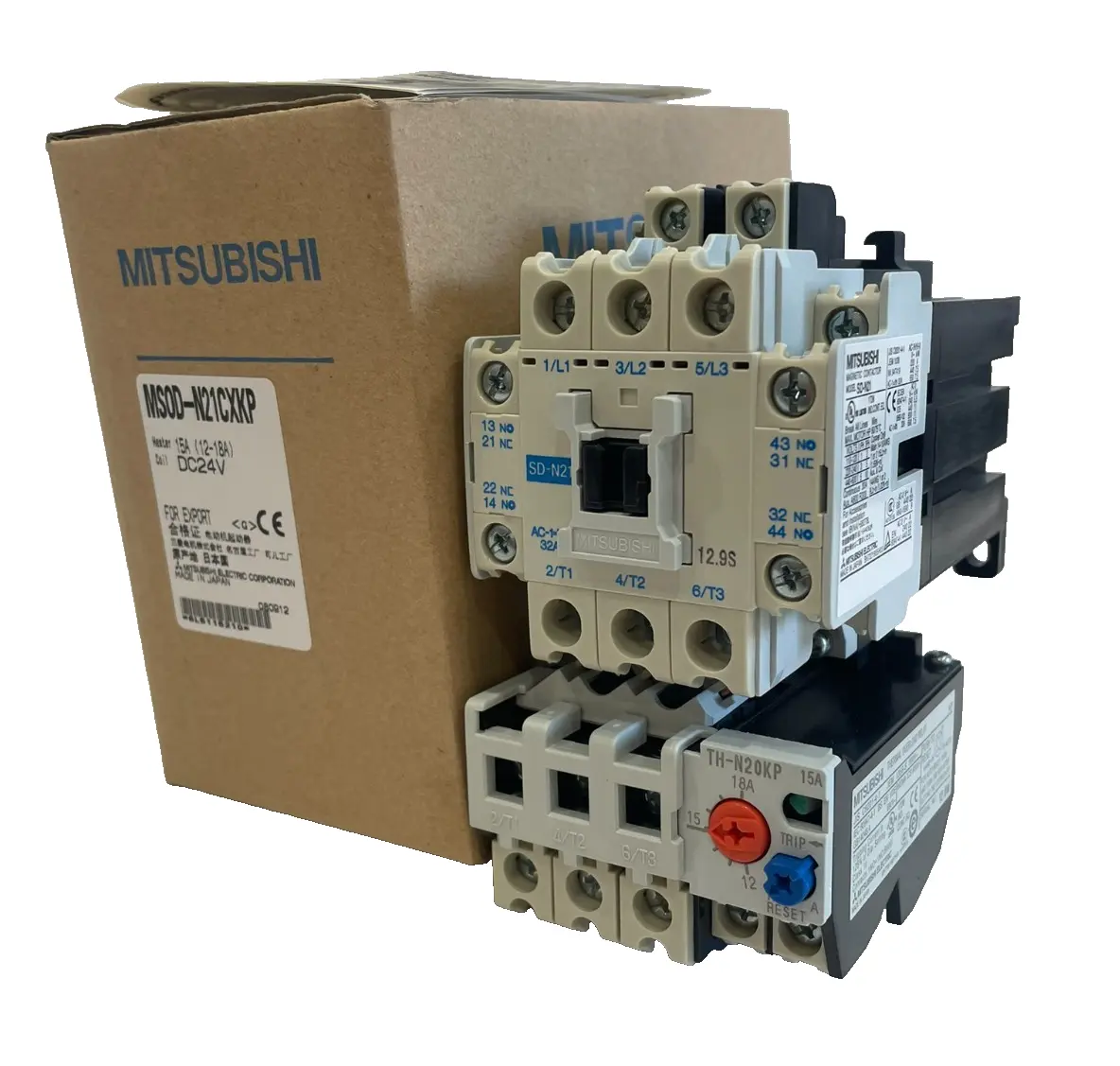 NEW MITSUBISHI MS0D-N21CXKP MAGNETIC CONTACTOR 15A DC24V SD-N21 MS0DN21CXKP