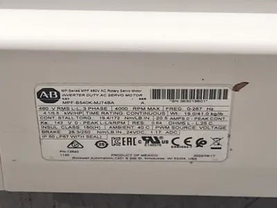 USED ALLEN-BRADLEY MPF-B540K-MJ74BA SER. A