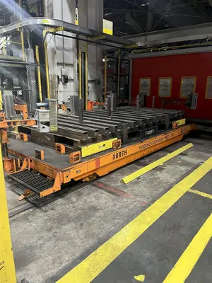 1500 Ton Fagor Model LE4-1500-400-2500 4 point Link drive lead press with 3- 1000 ton Danly model U4-1000-180-96 Straight side underdrive press. Full tandem line. SIemans cnc controls.