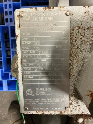Used TEIKOKU _UNKNOWN_ Pumps Ohio US | Equipment Recovery Corp. #1330532