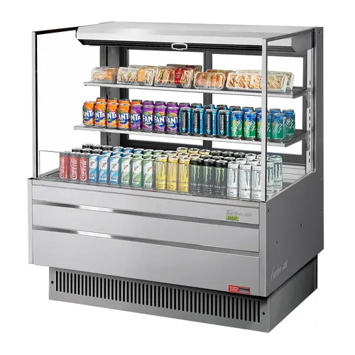Turbo Air TOM-48L-UFD-S-3S-N 46 3/4" Horizontal Open Air Cooler w/ (3) Levels, 115v