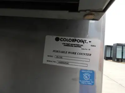 Used ColorPoint Used Colorpoint Portable Stainless Steel Work Counter 50-CSE - SS41 Food Prep Tables Illinois US | Falcon Restaurant Supply #1376558