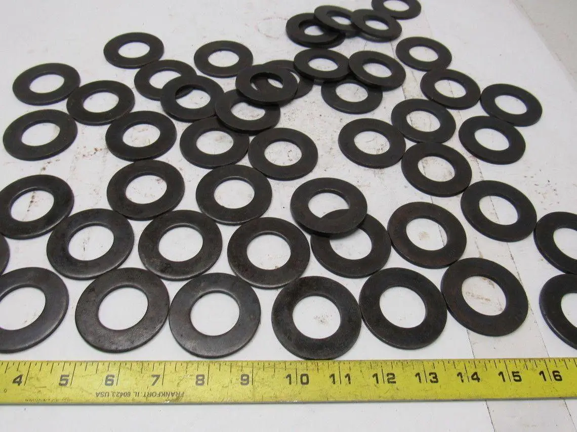 1-1/8" Black Oxide Structural Flat Washer Steel 0.144 Thick 2.250" OD Lot of 47