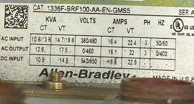 Used ALLEN-BRADLEY 1336F-BRF100-AA-EN-GMS5 Speed Drives | Surplus Asset Holdings #1227199