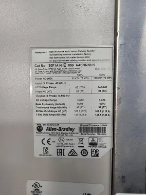 USED ALLEN-BRADLEY 20F1ANE099 AA0NNNNN