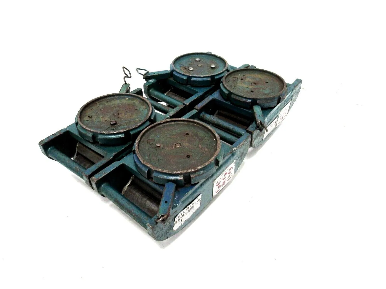 USED LOT OF 4 HILMAN ROLLERS N3-SLP ROLLER 3-TON N3SLP