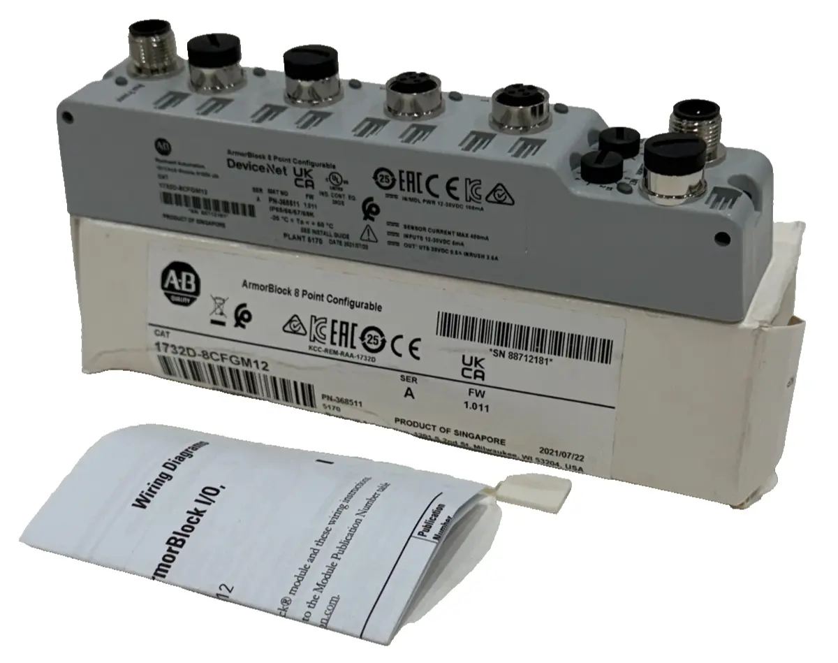 ALLEN BRADLEY 1732D-8CFGM12 ARMOR BLOCK SER. A 1732D8CFGM12 NEW, SURPLUS
