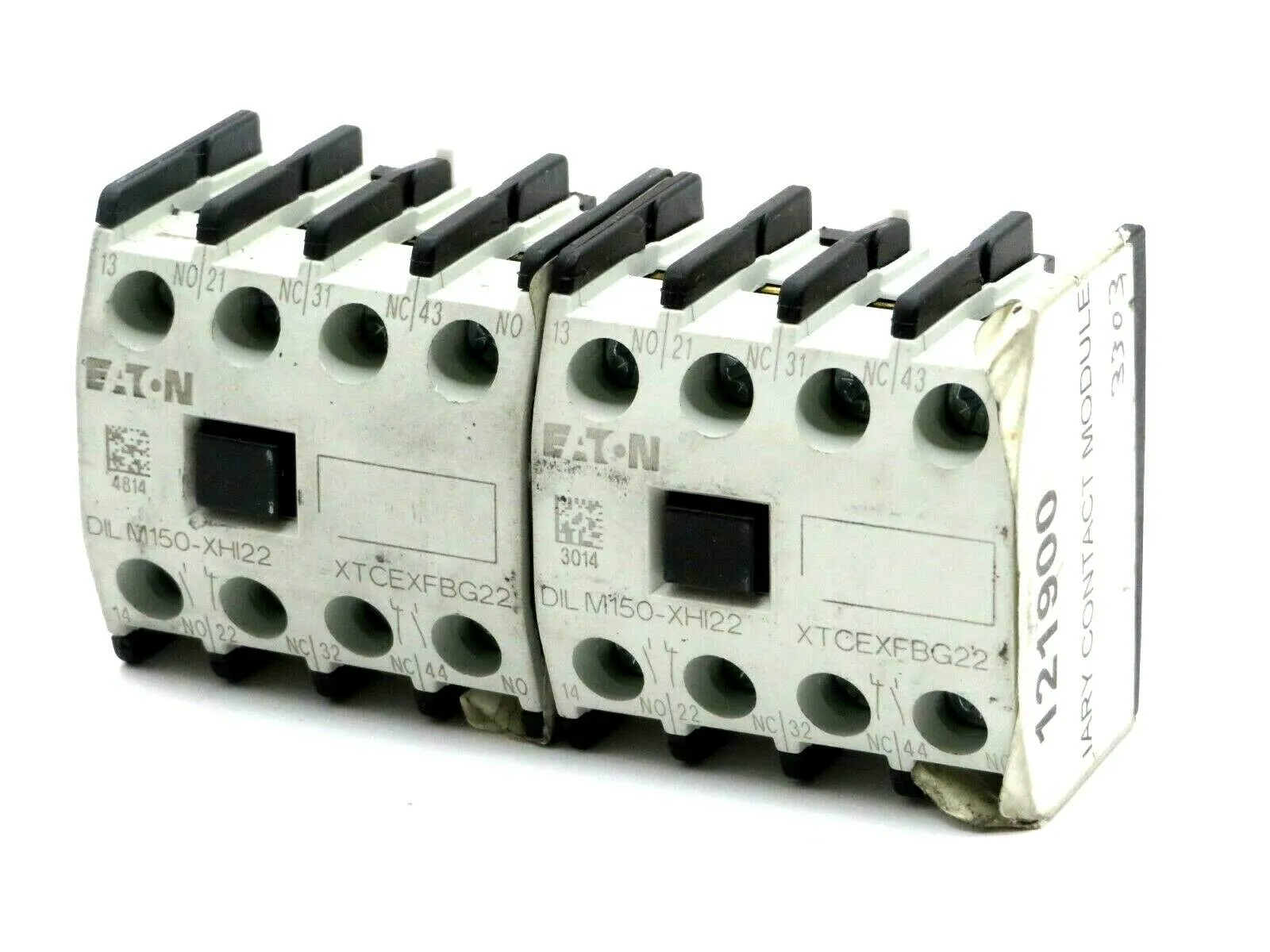 NEW LOT OF 2 EATON DILM150-XHI22 CONTACTOR DILM150XHI22