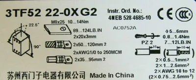 NEW SIEMENS 3TF5222-0XG2 CONTACTOR 3TF52220XG2