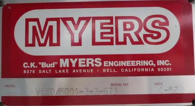 USED MYERS ENGINEERING CO. V550/500A-3-3