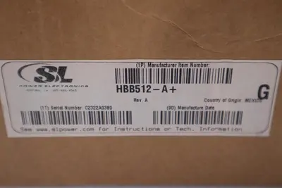 POWER ONE ELECTRONICS HBB512-A POWER SUPPLY -SURPLUS NEVER USED STOCK H1094