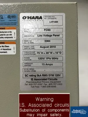 USED O'HARA 60" O'Hara Fastcoat FC60 Coater Body