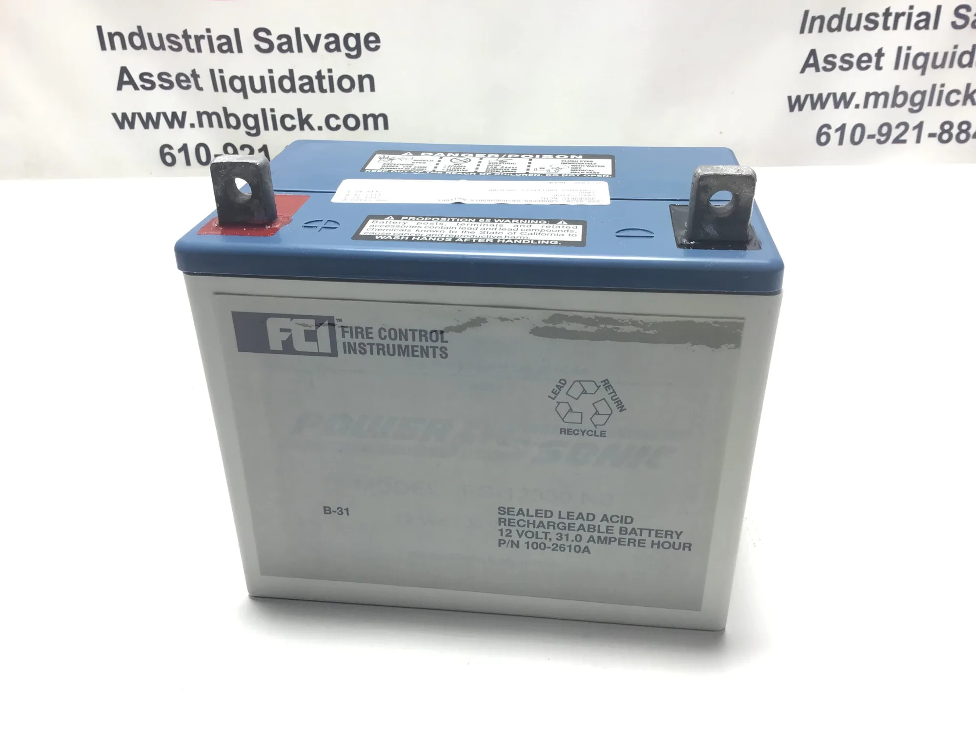 FCI 100-2610A 31 AH Lead Acid Battery Sealed Rechargable