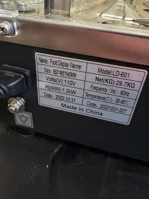 Food display warmer.