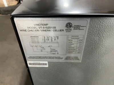 Used VINOTEMP VT-51SZ01SS Bottle Coolers Michigan US | Miedema Asset Management Group #1762544