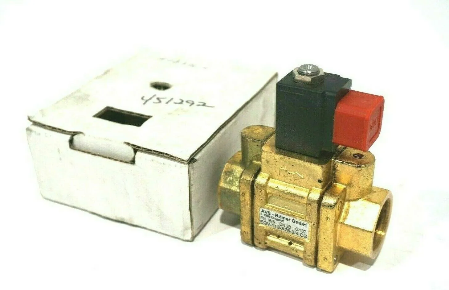 NEW AVS ROMER GMBH EGV-113-A78-3/4 CG SOLENOID VALVE 16/6 EGV113A7834CG