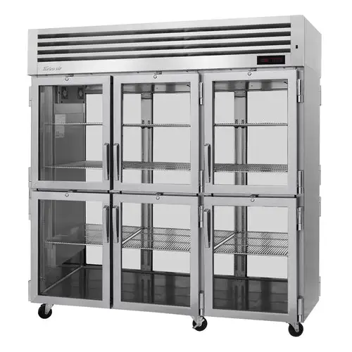 Turbo Air PRO-77-6H-G-PT Full Height Pass Thru Mobile Heated Cabinet w/ (9) Shelves, 208v/1ph
