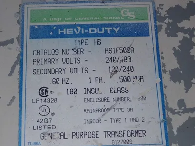 Used EGS HS1F500A Transformers Ohio US | HGR 24 #942559