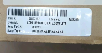 New Vat  Inc. 330211 Complete Bracket Plate Kit